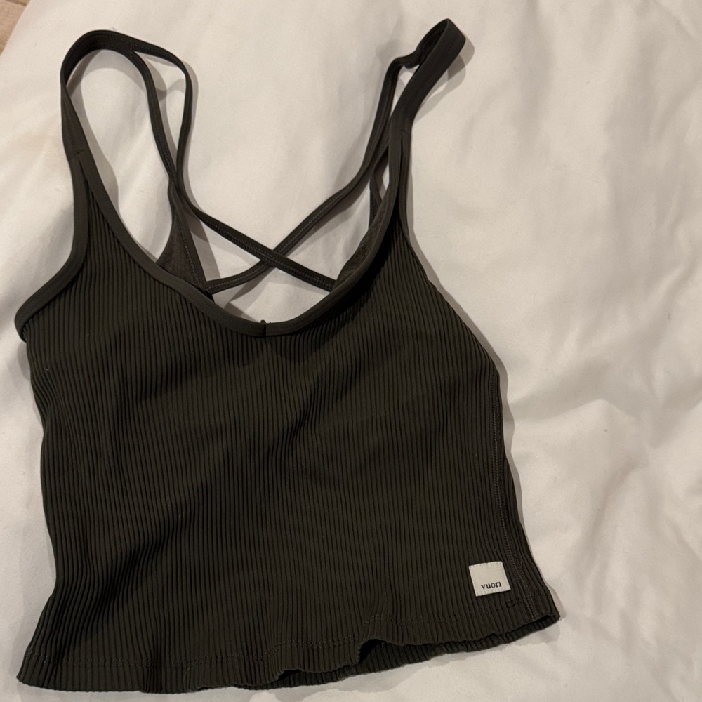 Vuori Ribbed longline bra top